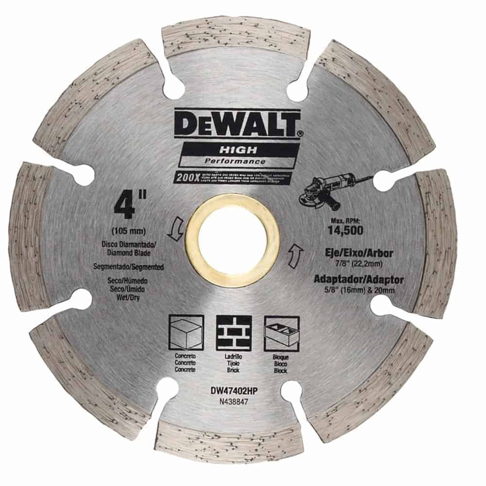 Dewalt 4 Inch Diamond Saw Blade Segmented Dw47402
