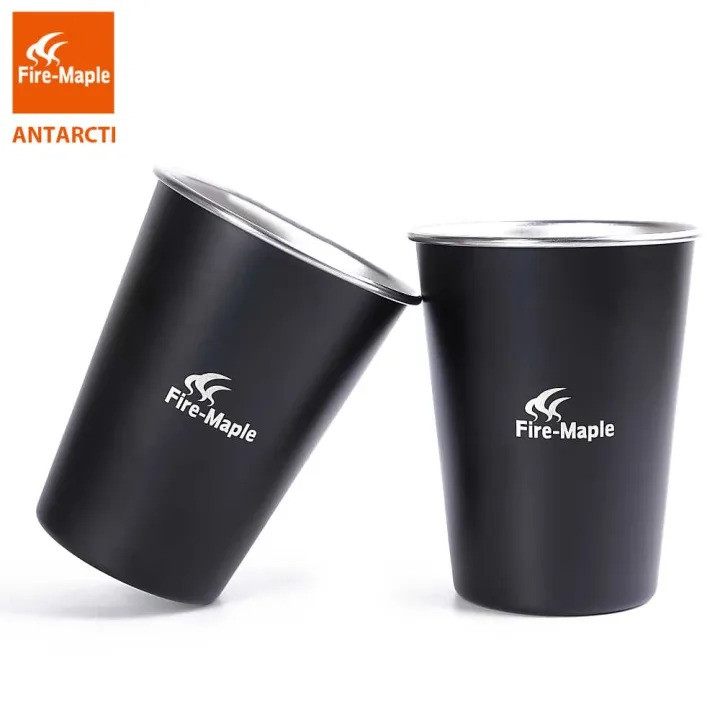 Fire Maple Antarcti Stainless Steel Mug 350ml (2 pcs Set) Black
