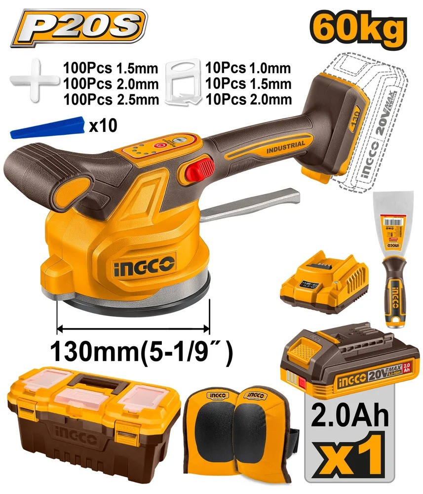 Ingco Cordless Tile Vibration Machine CTVLI20018