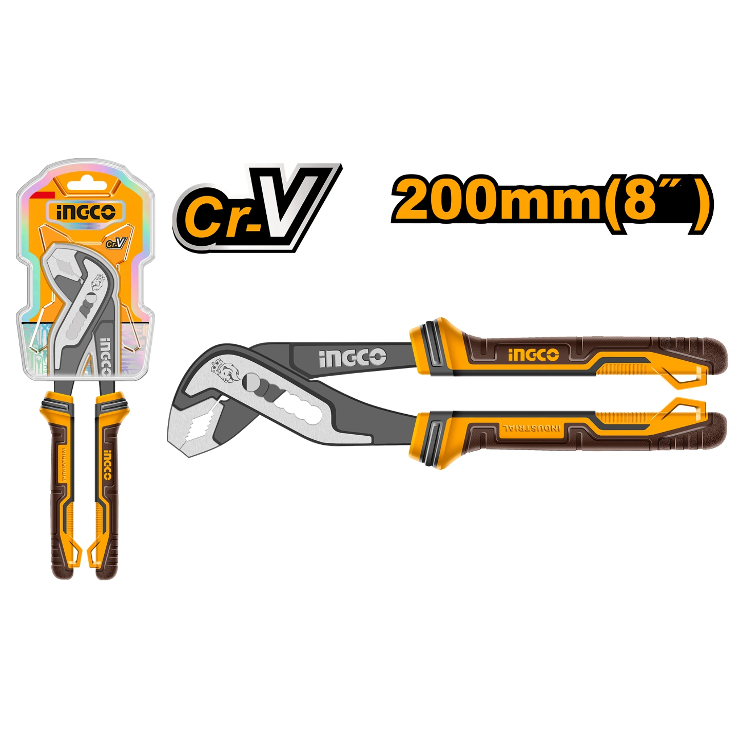 Ingco 8"/200mm Pump Pliers HPP28208