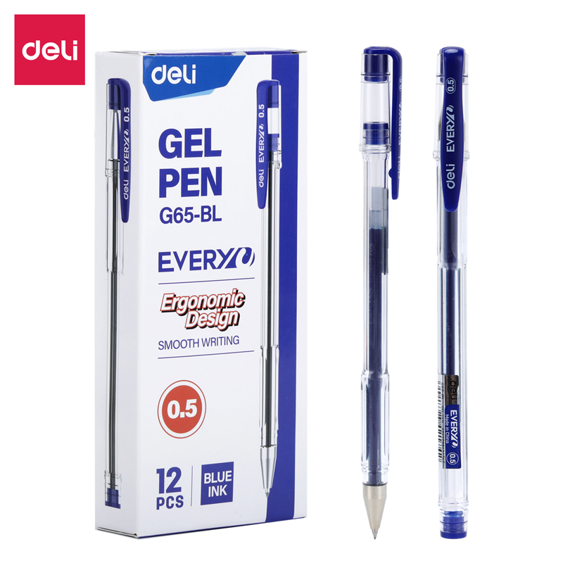 Deli Gel Pen Blue12pcs G65-BL