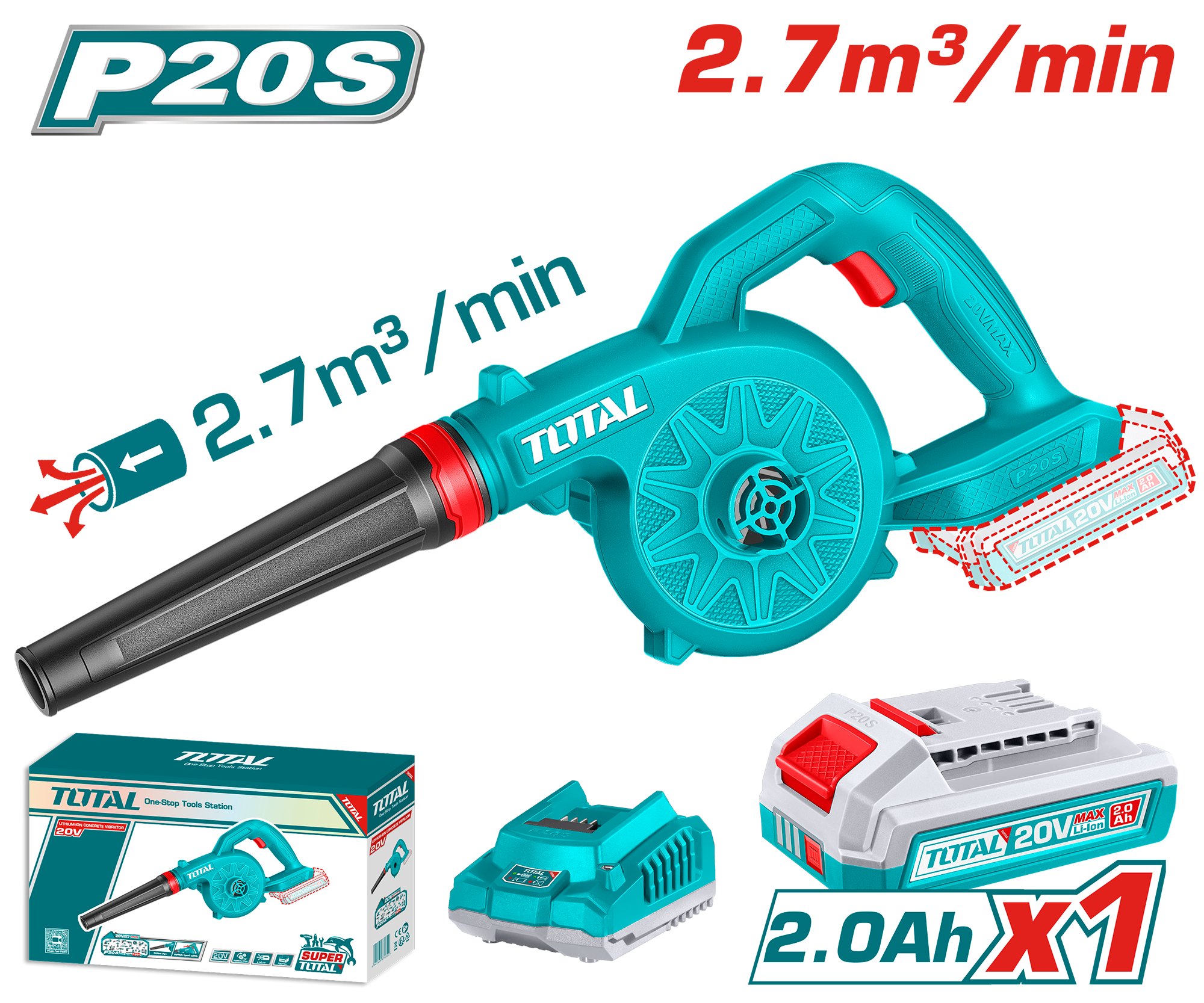 Total 20V Cordless Blower TABLI20781
