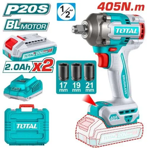 Total 20V Cordless Impact Wrench TIWLI2045