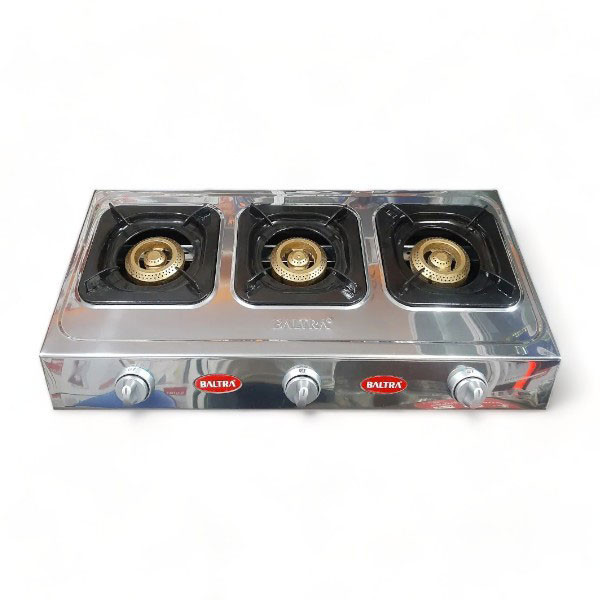 Baltra Gas Stove BGS 137 Smile 3 Burner SS Body