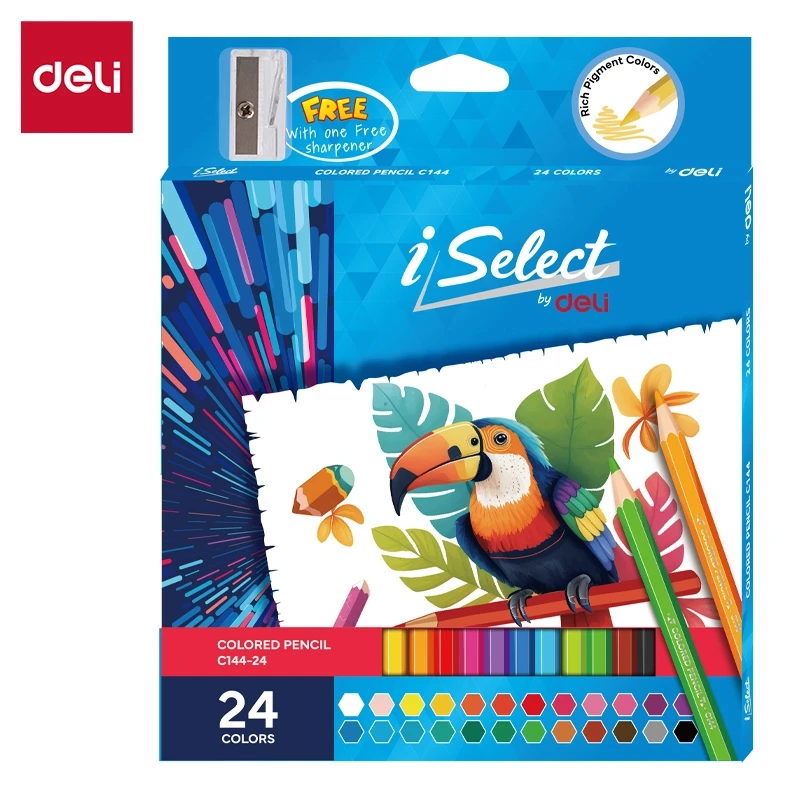 Deli Colored Pencil EC144-24 (24 Colors)