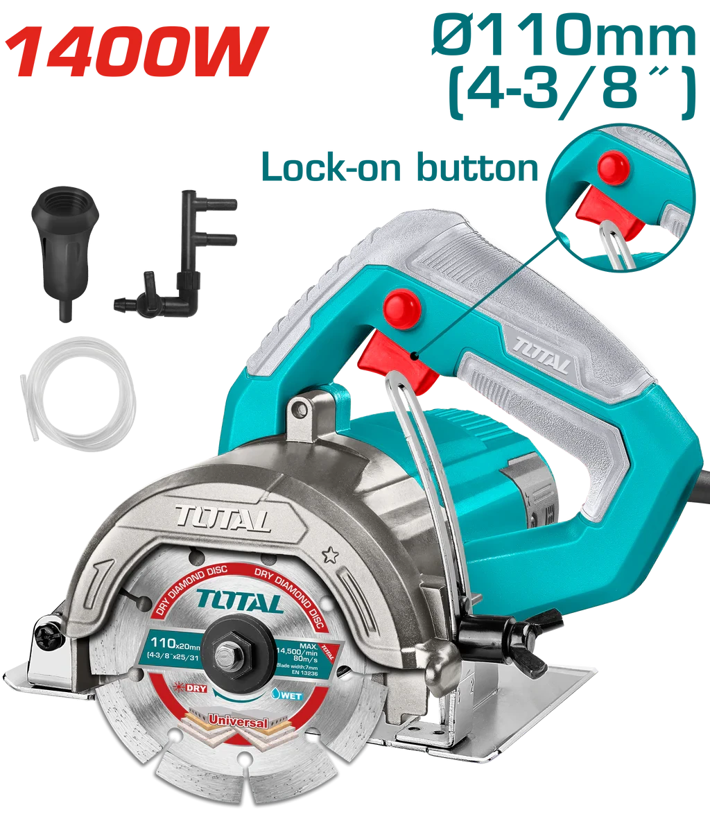 Total Marble Cutter-1400W Lock button TS3141106