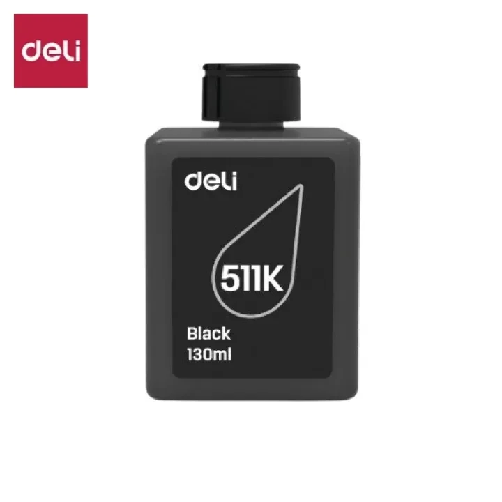 DELI 130ML Black Ink Bottle D511K