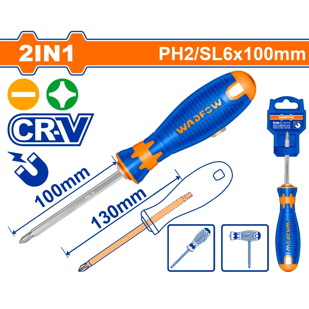 Wadfow 2 In 1 Screwdriver Set WSS45M3