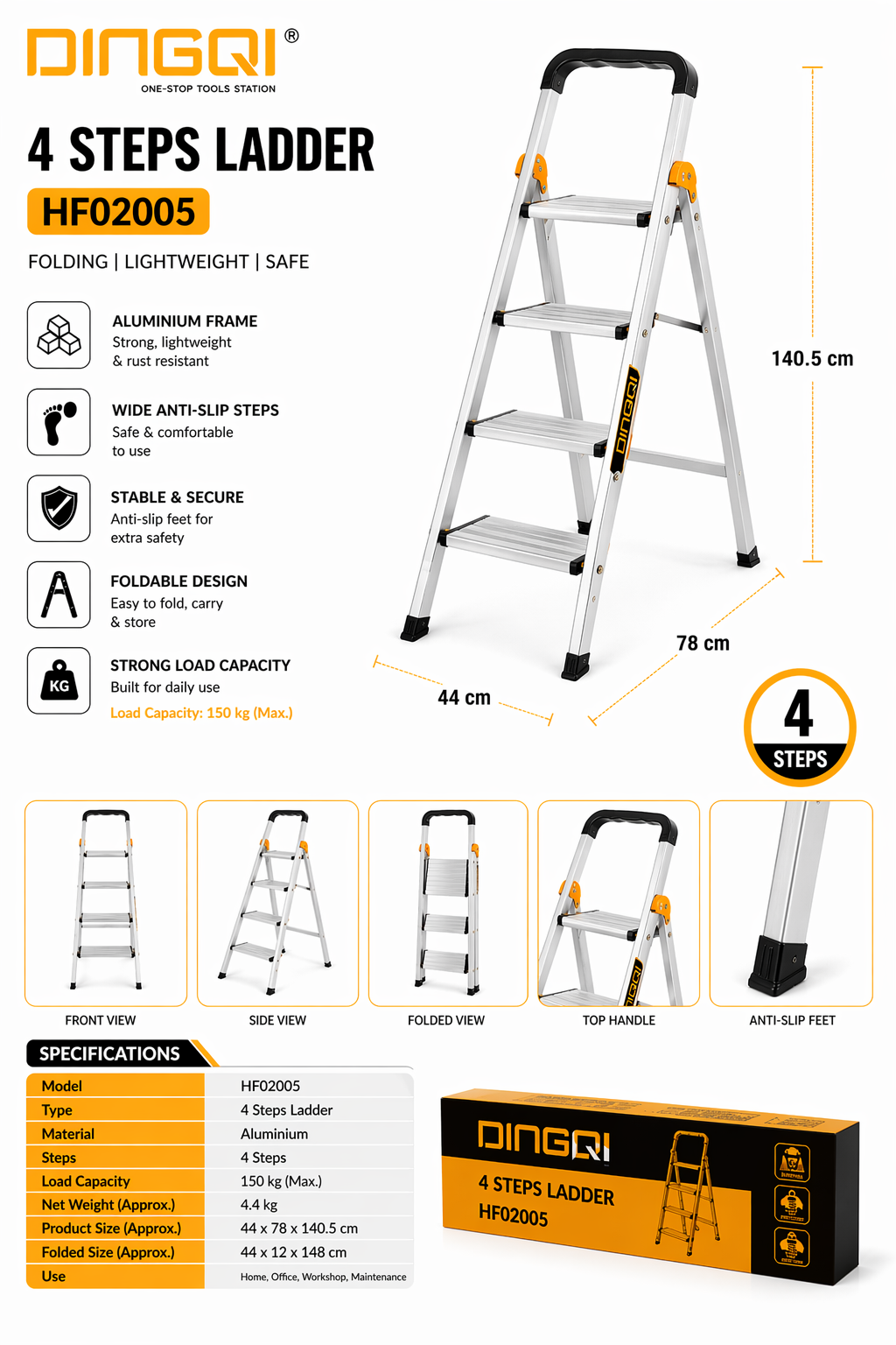 Dingqi 4 Steps Ladder HF02005