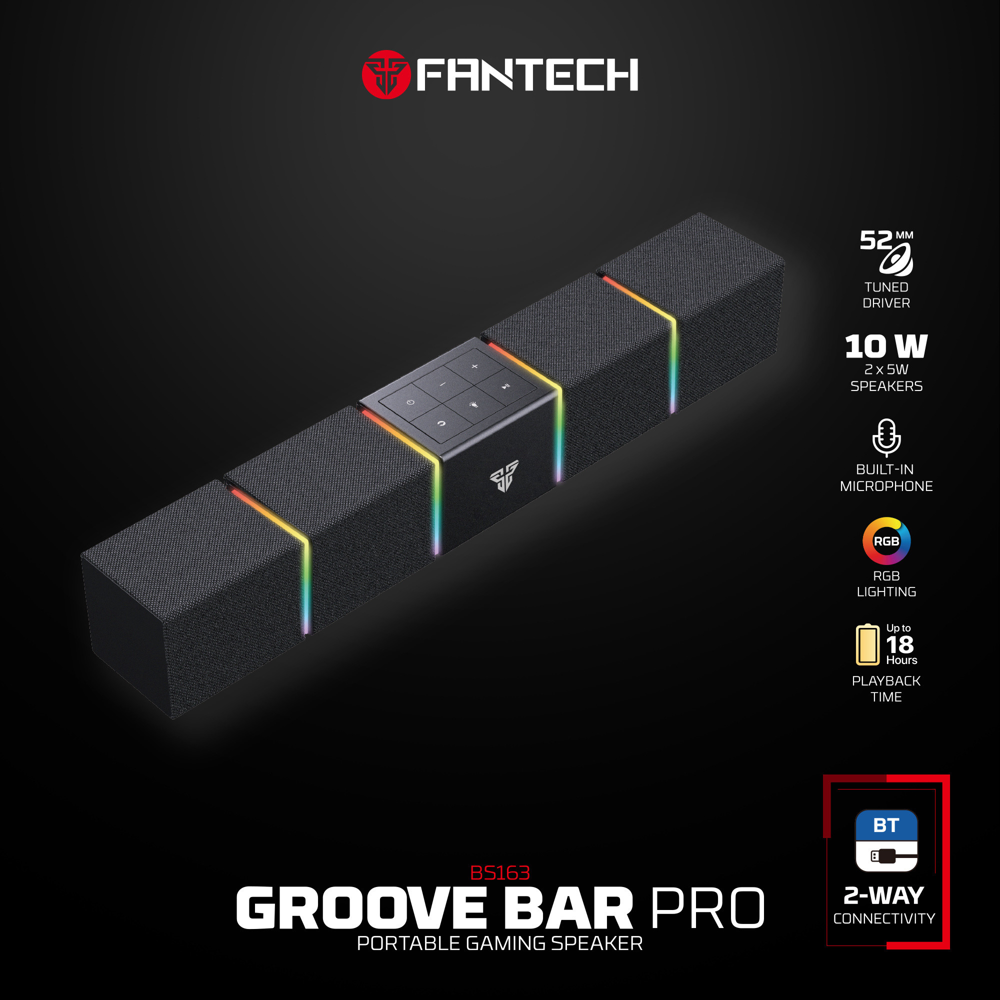 Fantech Wireless Soundbar GROOVE BAR PRO BS163