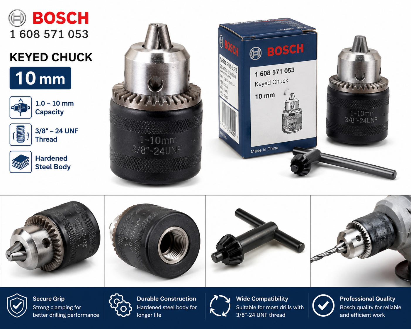 Bosch Keyed Chuck 10mm (1 608 571 053)