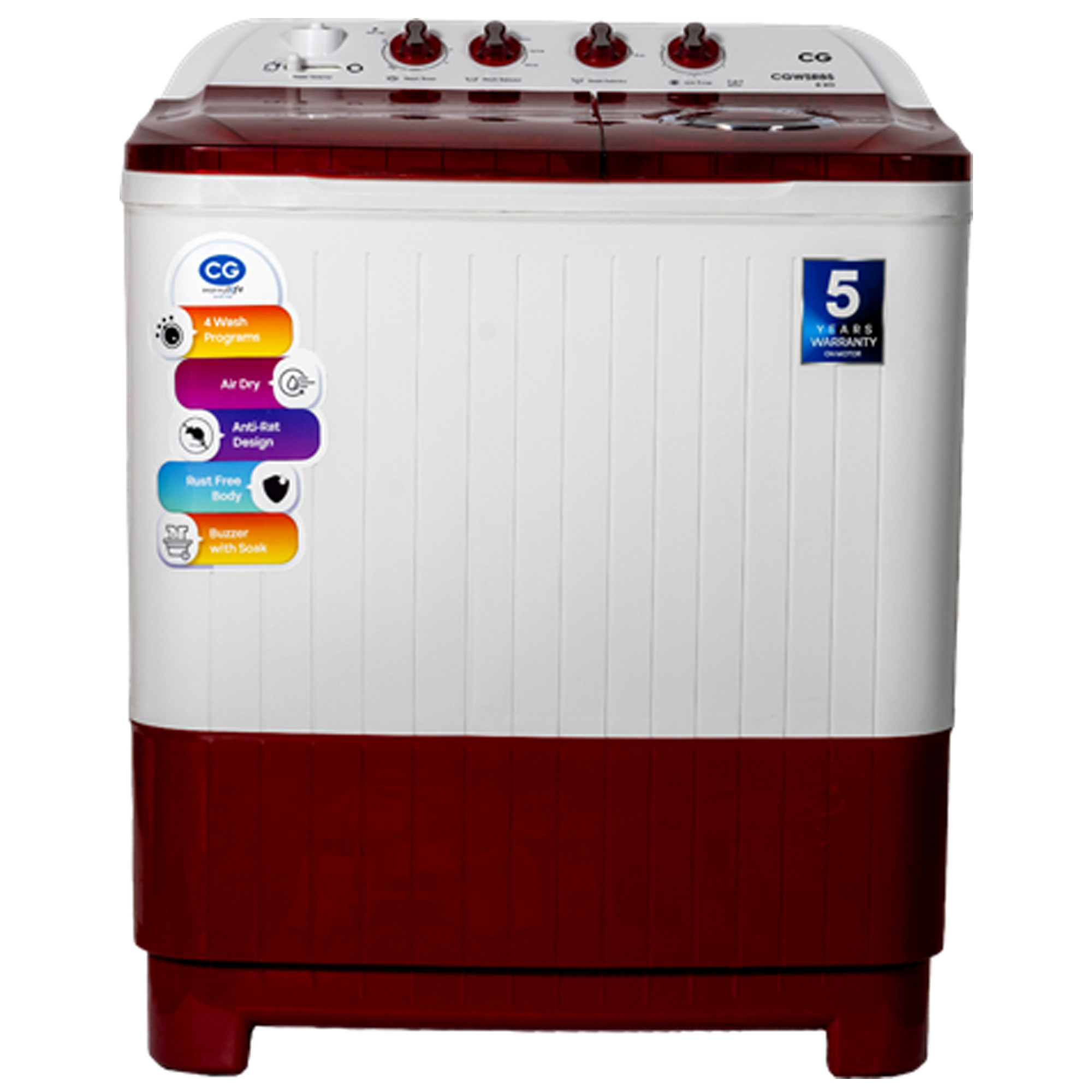 CG 8 Kg Semi Automatic Twin Tub Washing Machine CGWSR85