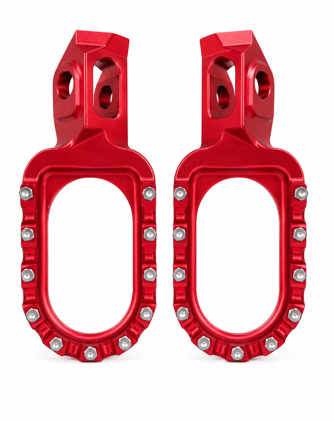 Red Anodized CNC Aluminum Dirt Bike Footpegs