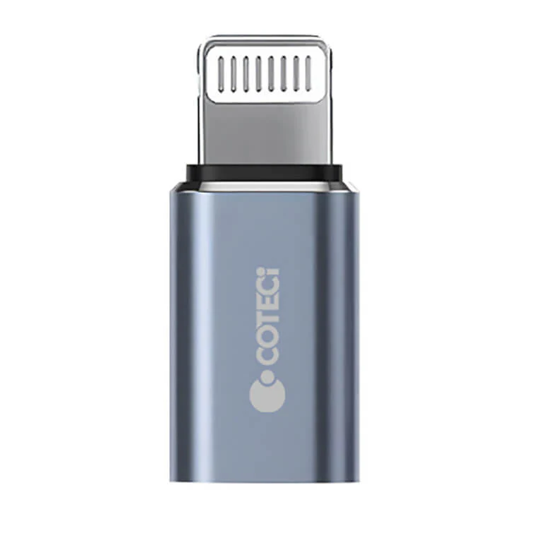 COTECi LIGHTNING TO TYPE – C (FEMALE) OTG 10W OT-039 – SPACE GRAY
